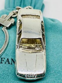 Ultra Rare Vintage Tiffany & Co Sterling Silver Car Key Ring Keychain Germany
