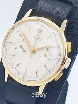 Ultra Rare Vintage Tissot Chronograph cal. Lemania 1277 Gold Plated. Collectors