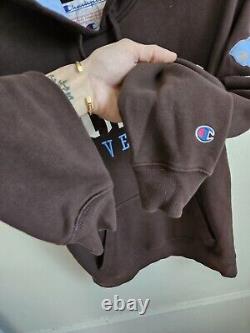 Ultra Rare Vintage Tufts University Appliqué Embroidered Champion Hoodie Small