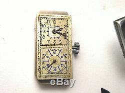 Ultra Rare Vintage Universal Geneve Duo Dial Doctor Watch 1930 Circa Art Deco