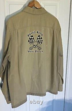 Ultra Rare Vintage Von Dutch Speed Kings Mechanic Shop Biker Shirt Size XL