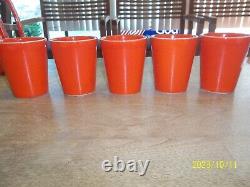 Ultra Rare Vintage Waechtersbach Mid-Century Modern Pitcher with 5 Cups