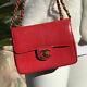 Ultra Rare Vintage Vivid Red Lizard Chanel Mini Flap Bag Withgold Hw