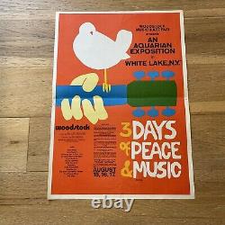 Ultra Rare Woodstock Film Release Poster Original Vintage 1970 Arnold Skolnick