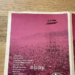 Ultra Rare Woodstock Local Release Poster Original Vintage 1970 Purple Crowd