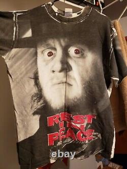 Ultra Rare early 90s WWF Undertaker all over print tee Shirt sz XL vintage