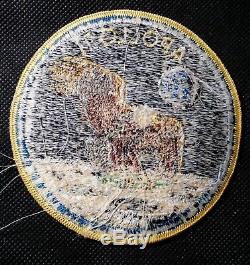 Ultra Rare vintage Apollo 11 Texas Art Embroidery crew patch NASA Collectible
