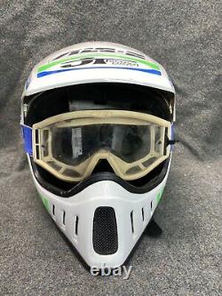 Ultra rare Bell JT Racing ALS2 vintage motocross mx helmet Kawasaki W JT Goggles