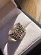 Ultra Rare Vintage Milor Italy 925 Silver Rings Very Stranger Shap Fast Shipping