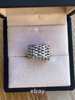 Ultra rare Vintage Milor Italy 925 silver rings Very Stranger Shap Fast Shipping