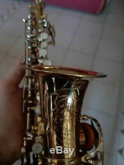 Ultra rare vintage curved Sopranino Saxophone Eb, hanmade sax Prof. Orsi Milano