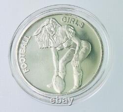 Ultra rare vintage'girls in sports'. 999 silver sexy bullion 1 oz
