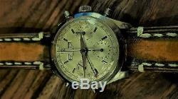 Ultra rare vintage watch GALLET DAT0-COMPAX Ref. 998 cal. Valjoux 72C
