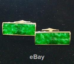 VINTAGE 1970s 18K GOLD HIGH QUALITY EXOTIC JADE ULTRA RARE / UNIQUE
