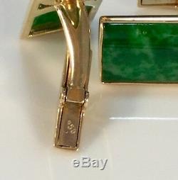 VINTAGE 1970s 18K GOLD HIGH QUALITY EXOTIC JADE ULTRA RARE / UNIQUE