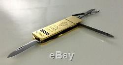 VINTAGE 70s GUCCI GOLD PLATED POCKET KNIFE ULTRA RARE AND COOL NICE CONDITION