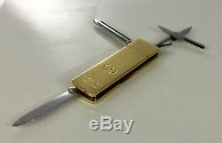 VINTAGE 70s GUCCI GOLD PLATED POCKET KNIFE ULTRA RARE AND COOL NICE CONDITION