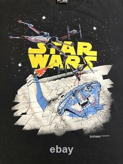 VINTAGE 90s STAR WARS T-SHIRT Ultra Rare 1993 Millennium Falcon 2XL Movie Promo