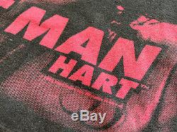 VINTAGE 90s WWF Bret Hit Man Hart Official WWF Shirt XL Ultra Rare Single Stitch