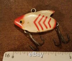 VINTAGE HEDDON SONIC ULTRA RARE tuff tough UNCATALOGUED COLOR red ribs USED COND