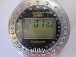 VINTAGE Men's S/S Citizen 49-9315 Calculator ULTRA RARE LCD digital watch 1977