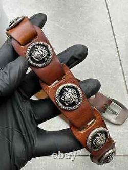 Versace Medusa Ultra Rare Vintage Leather Belt Men's Size ONE SIZE