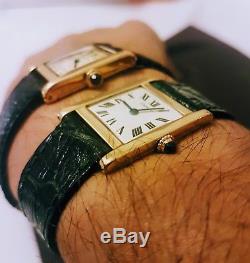Very Rare Vintage Cartier Tank Normale ultra thin with Jaeger Lecoultre mvmt