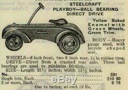 Vintage 1936 Murrays Steelcraft Playboy Speed Car 100% Original Ultra Rare