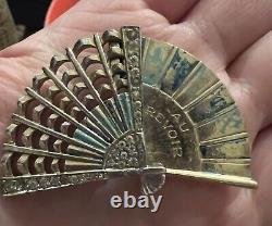 Vintage 1949 Boucher Phrygian Cap Moveable Fan Brooch Signed Ultra Rare