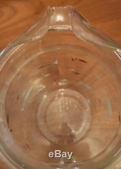 Vintage 1950's ULTRA RARE Libbey Atomic Fish Water Pitcher Very Hard to Find