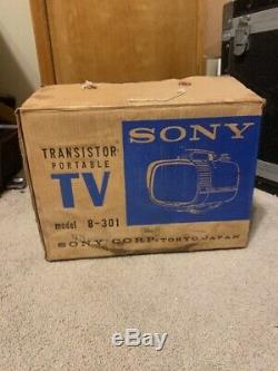 Vintage 1962 Sony 8-301W TV Sony's FIRST TV With Original Box ULTRA RARE Offer