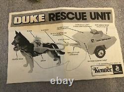Vintage 1974 Kenner Duke The Super Action Bionic Dog & Rescue Unit ULTRA RARE