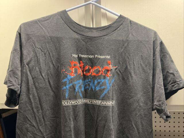 Vintage 1987 Blood Frenzy Vhs Movie Promo Shirt Medium Black Horror Ultra Rare