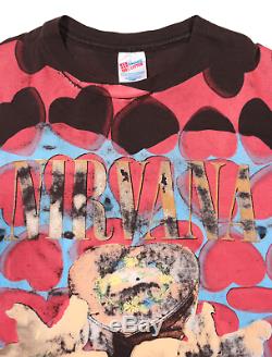 Vintage 1990's Nirvana Heart-Shaped Box T-Shirt ULTRA RARE Fade XL Kurt Cobain
