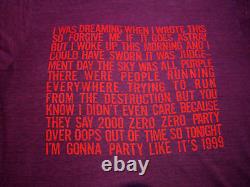 Vintage 1999 Prince Concert Tshirt L Ultra Rare