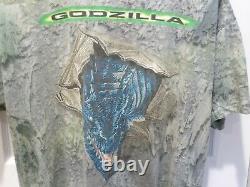 Vintage 90's Official Godzilla Movie Promo T Shirt XL Ultra Rare Green Scales