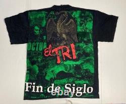 Vintage 90s El Tri Ultra Rare T shirt Fin De Siglo Alex Lora XL All Over Print