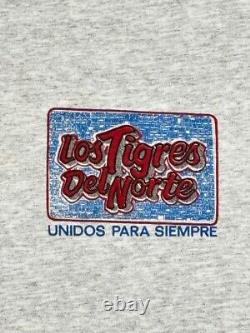Vintage 90s Los Tigres del Norte Unidos Para Siempre Grey Shirt Sz M ULTRA RARE