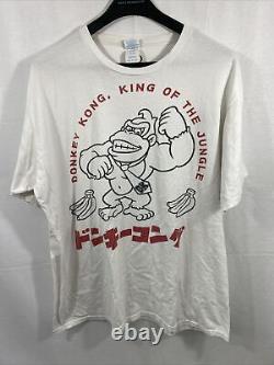 Vintage 90s Nintendo Donkey Kong Video Game T Shirt Japanese Size XL Ultra RARE