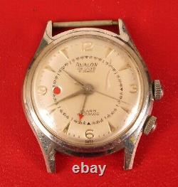 Vintage Avalon Alarm Watch Swiss 17 Jewels 42 683 Working Ultra Rare