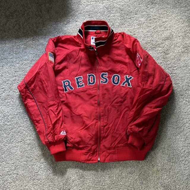 Vintage Boston Red Sox Jacket Majestic Dugout Lined Ultra Rare Xl Mlb