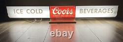 Vintage COORS ULTRA RARE Sign LightUp Union Labels Everbrite Mfg. 58