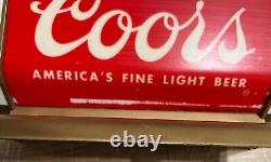 Vintage COORS ULTRA RARE Sign LightUp Union Labels Everbrite Mfg. 58