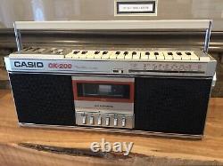Vintage Casio CK-200 Boombox withBuilt In Keyboard Organ. Ultra Rare