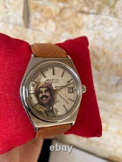 Vintage Certina Saddam Hussein Special Watch Ultra Rare Iraq President 1980's