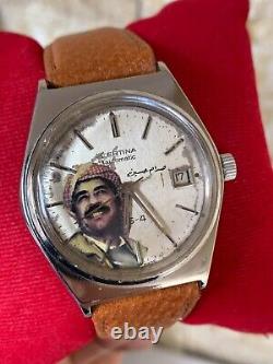 Vintage Certina Saddam Hussein Special Watch Ultra Rare Iraq President 1980's