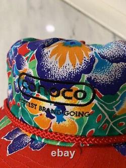 Vintage Conoco Hawaiian Embroidered Patch Snapback Trucker Rope Hat- Ultra Rare