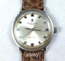 Vintage Favre Leuba Geneve Sea Chief Watch Ultra Rare 1950's Swiss Made Men Hand