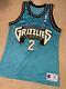 Vintage Greg Anthony Jersey Champion 40 Vancouver Grizzlies Ultra Rare #2 Teal