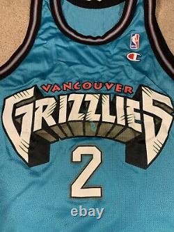 Vintage Greg Anthony jersey Champion 40 Vancouver Grizzlies Ultra Rare #2 Teal